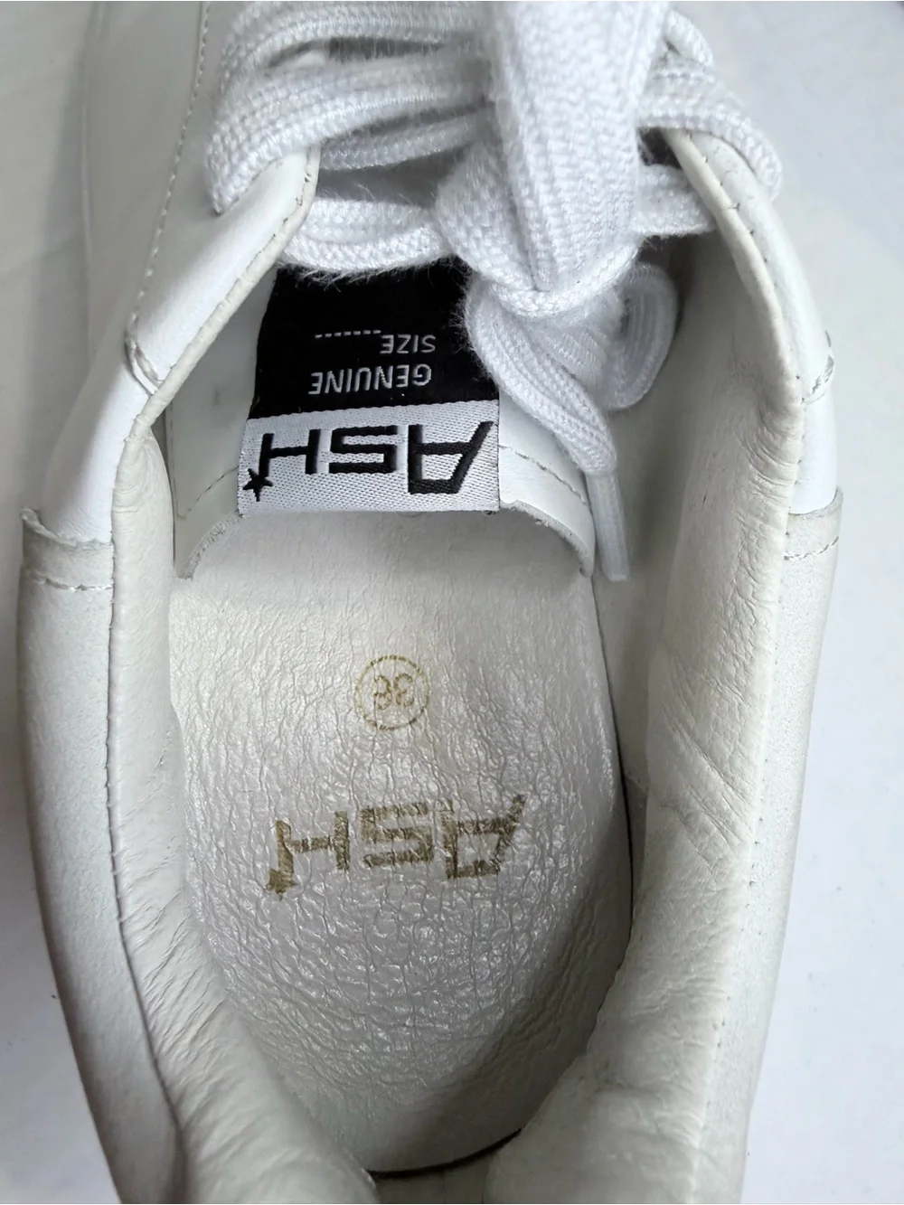 ASH Maya Platform Sneaker White Leather EU 36 US 6 Chunky Sole Minimalist